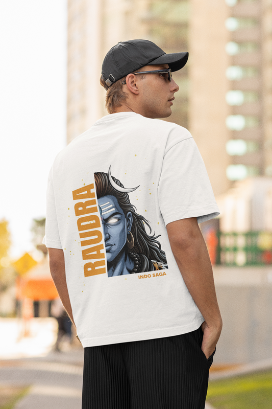 🔱 RAUDRA | Divine Rage Unleashed Oversized Tee